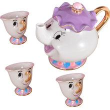 Load image into Gallery viewer, New Cartoon Beauty And The Beast Teapot Mug Mrs Potts Chip Tea Pot Cup One Set Lovely Nice Gift Fast Post Free Shipping
