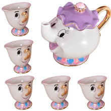 Load image into Gallery viewer, New Cartoon Beauty And The Beast Teapot Mug Mrs Potts Chip Tea Pot Cup One Set Lovely Nice Gift Fast Post Free Shipping
