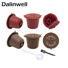 Load image into Gallery viewer, 4PCS Coffee Filter 20ml Reusable Refillable Coffee Capsule Filters For Nespresso With Spoon Brush Kitchen Accessories
