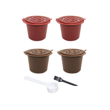 Load image into Gallery viewer, 4PCS Coffee Filter 20ml Reusable Refillable Coffee Capsule Filters For Nespresso With Spoon Brush Kitchen Accessories
